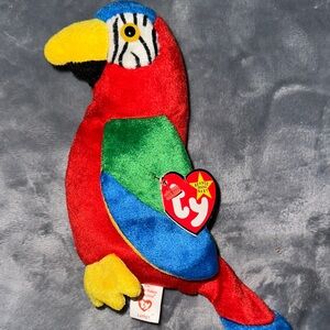 Ty Colorful Parrot Plush Toy - Red, Green, Blue, Yellow